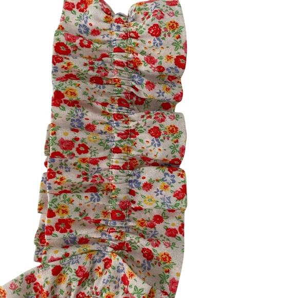 Notes Du Nord Ora Tight Dress Ruched Sides Ditsy Floral Cream size 38 US 6 - Picture 3 of 8